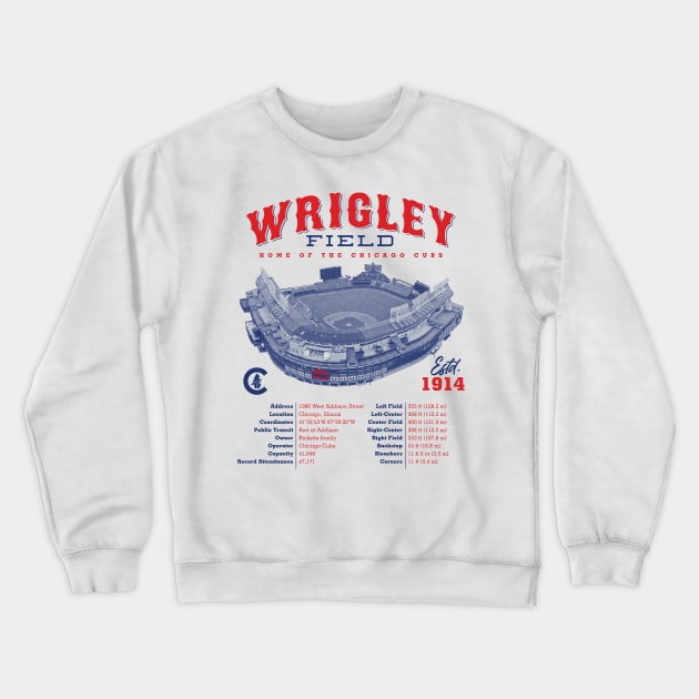 Wrigley Field Crewneck Sweatshirt by MindsparkCreative